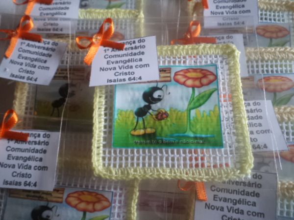 Mini telinha com versículo biblico